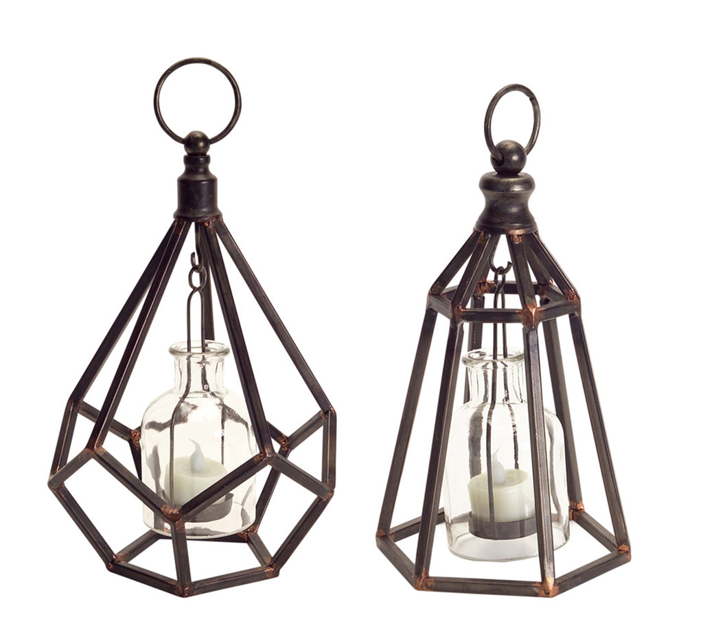 Small Penthexa Tea Light Holder (Set of 2) - The Nifty Decor