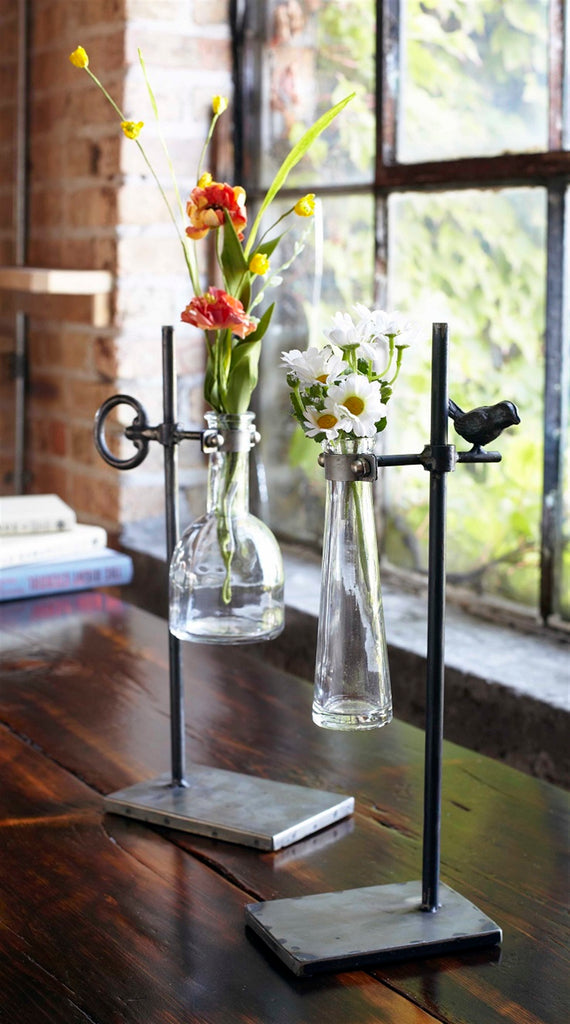 Stem Vase w/Stand (Set of 2) - The Nifty Decor