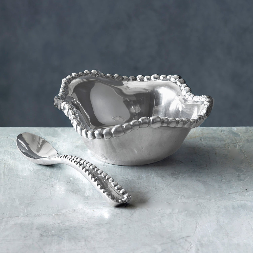 Organic Pearl Bowl with Spoon - The Nifty Decor