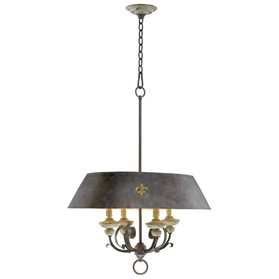 Gorgeous four-light wrought iron pendant - The Nifty Decor