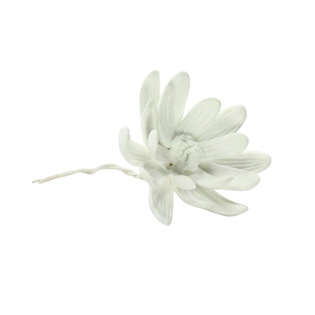 Bone China Curled Magnolia White Flower - Bombay Mercantile