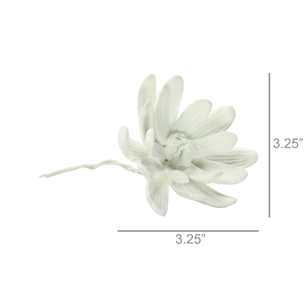Bone China Curled Magnolia White Flower - Bombay Mercantile