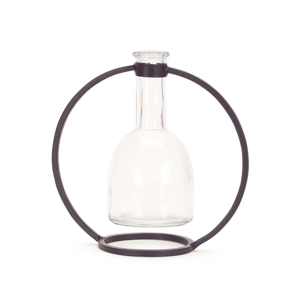 Hanging Vase in Circle Stand (Set of 4) - The Nifty Decor