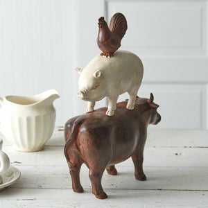Stacked Animals Ranch Figureine - The Nifty Decor