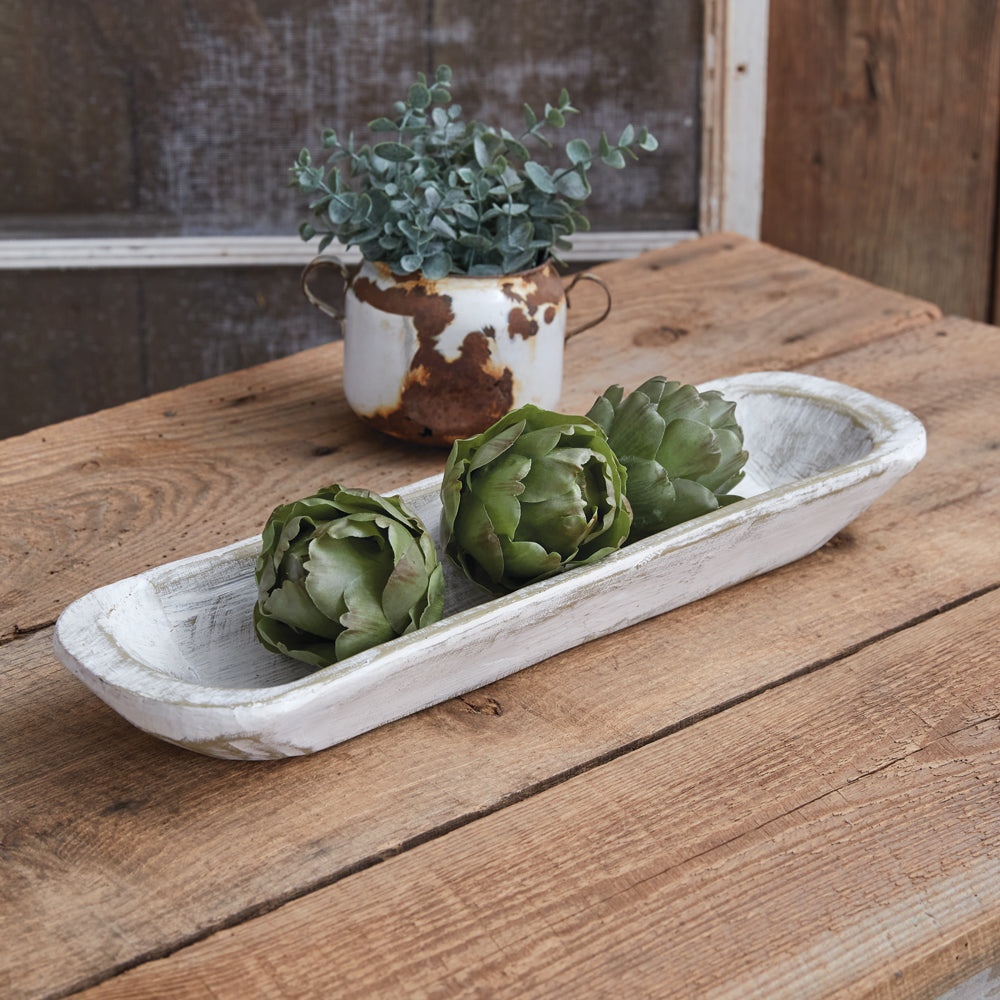 Whitewashed Baguette Bowl - Bombay Mercantile