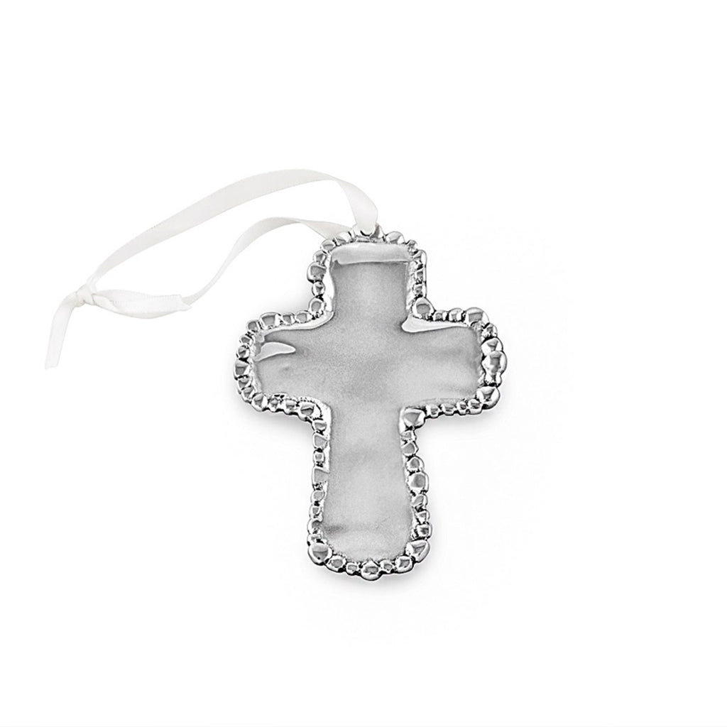 BABY Organic Pearl Cross Ornament - The Nifty Decor