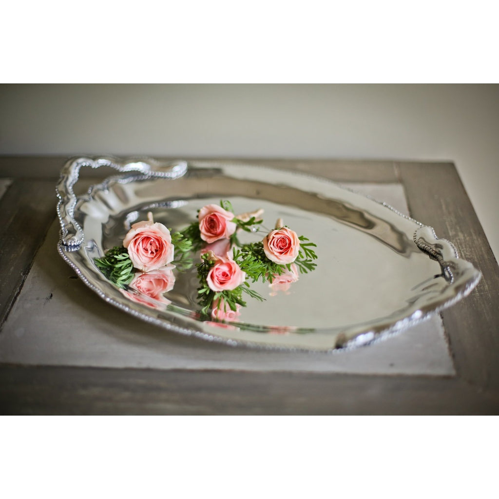 Denisse Oval Tray with Handles - The Nifty Decor