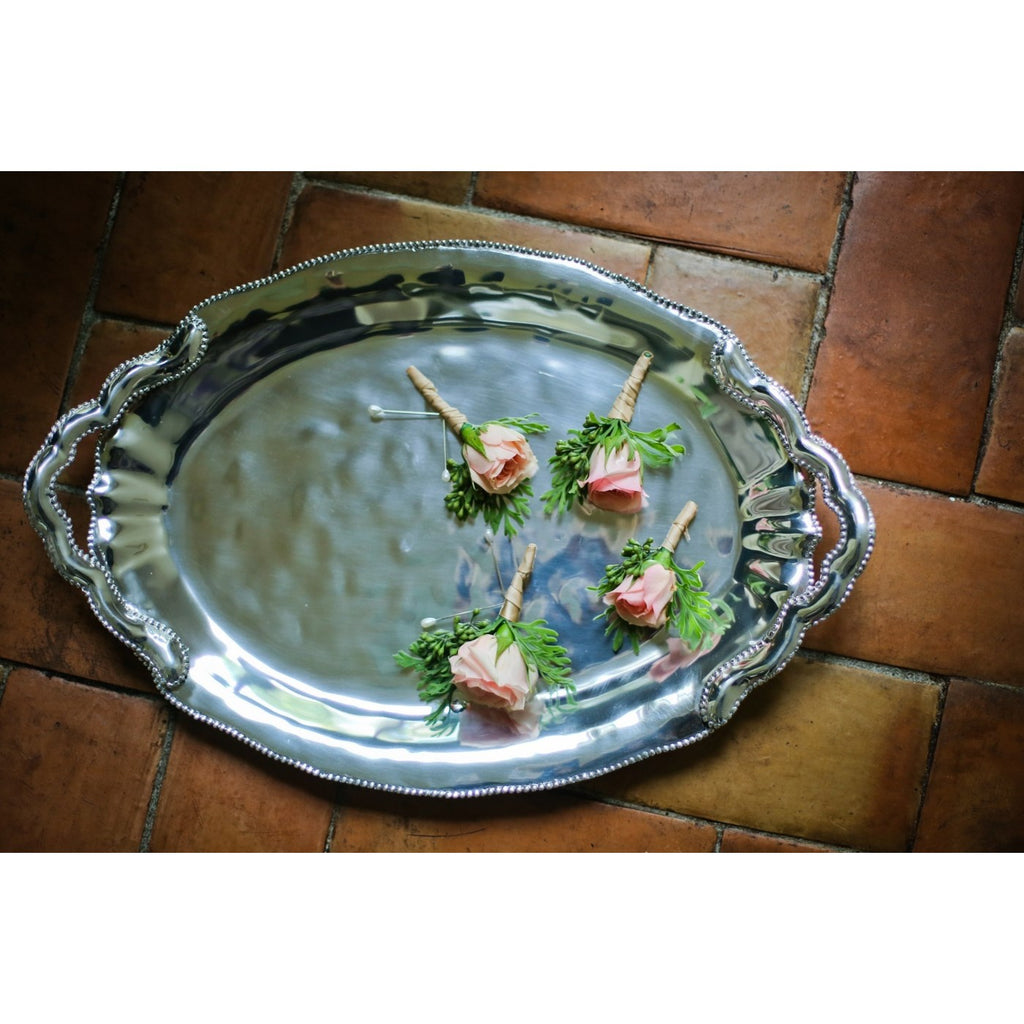 Denisse Oval Tray with Handles - The Nifty Decor