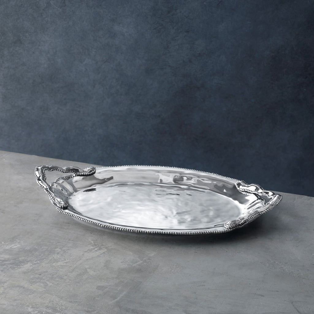 Denisse Oval Tray with Handles - The Nifty Decor