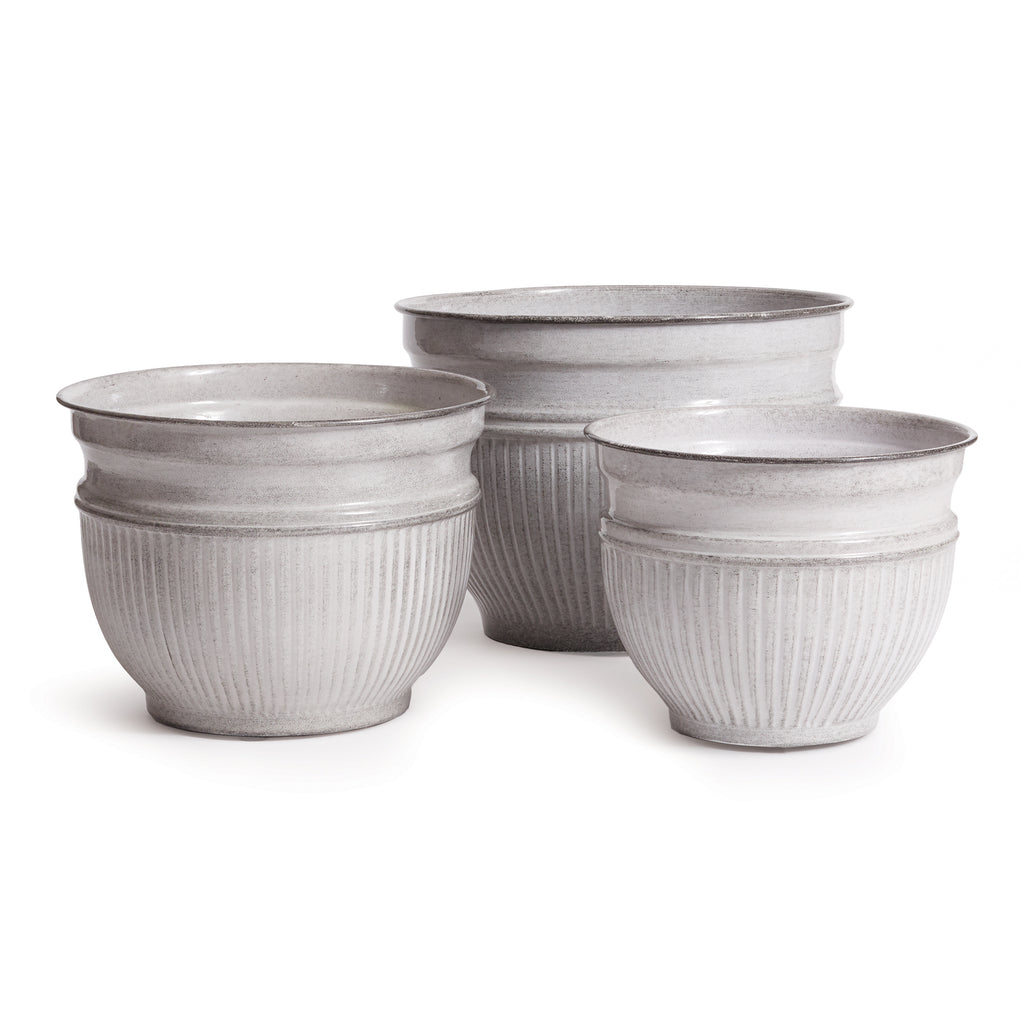 CAMELIA POTS, SET OF 3 DOVE - The Nifty Decor