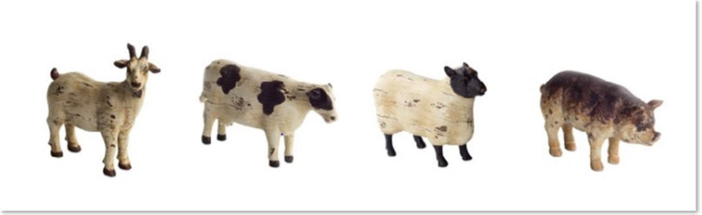 White and Black Sheep/Pig/Cow/Goat (Set of 8) - The Nifty Decor