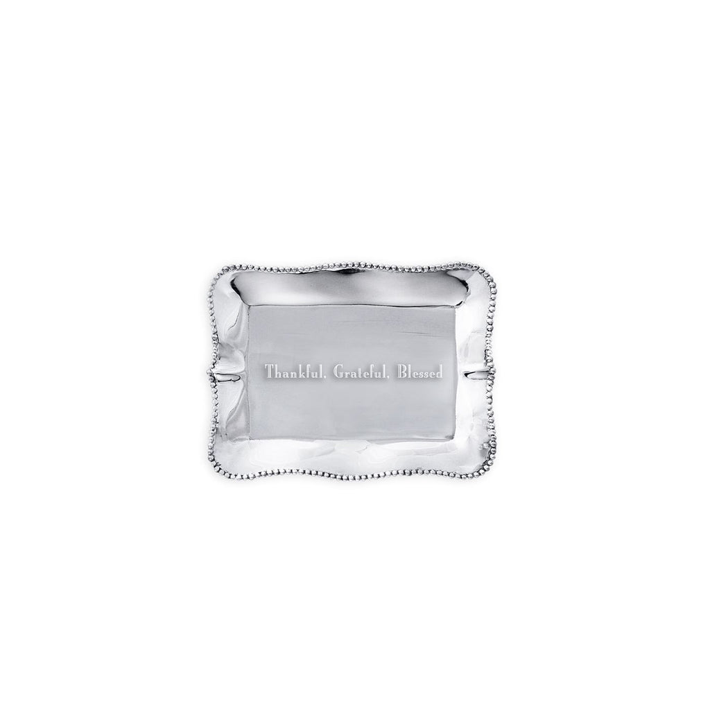 Rectangular Engraved Tray "Thankful, Grateful, Blessed" - The Nifty Decor
