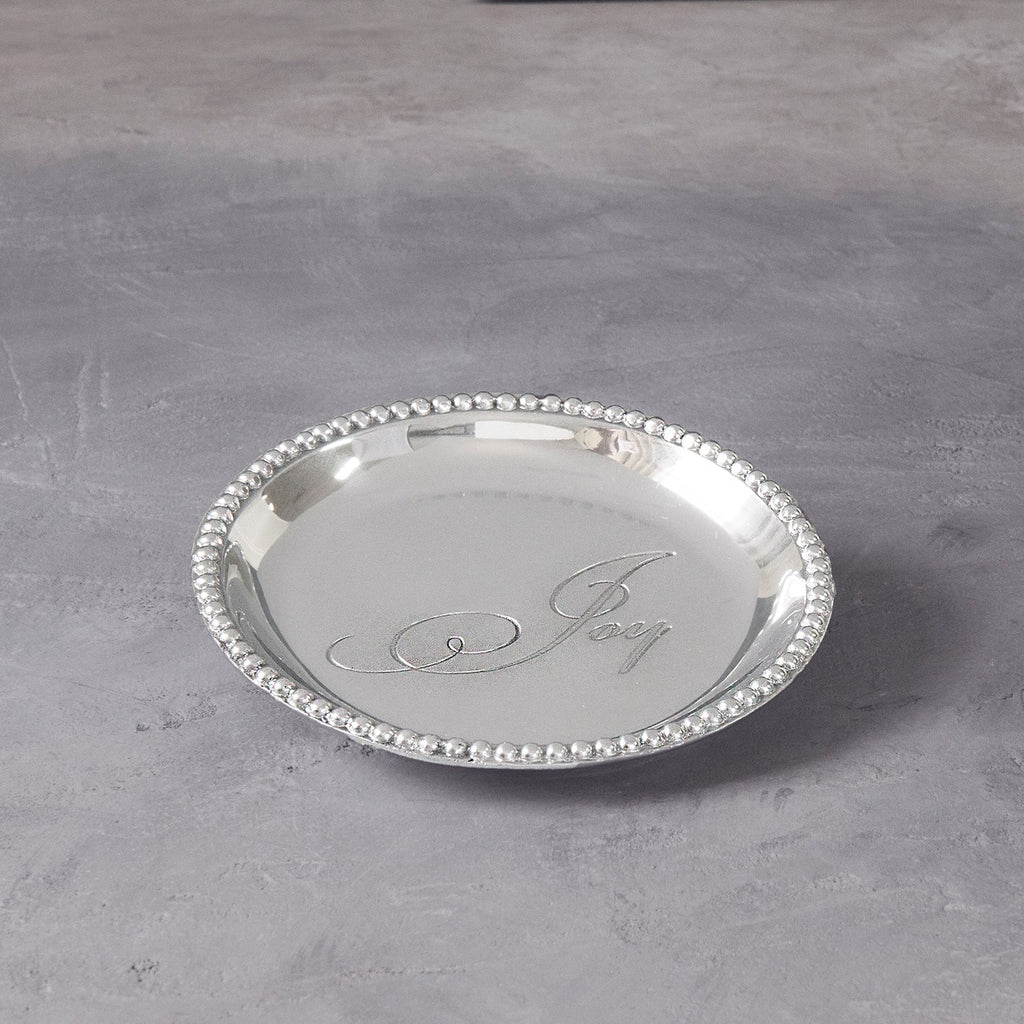 Pearl Round Wine Plate "Joy" - The Nifty Decor
