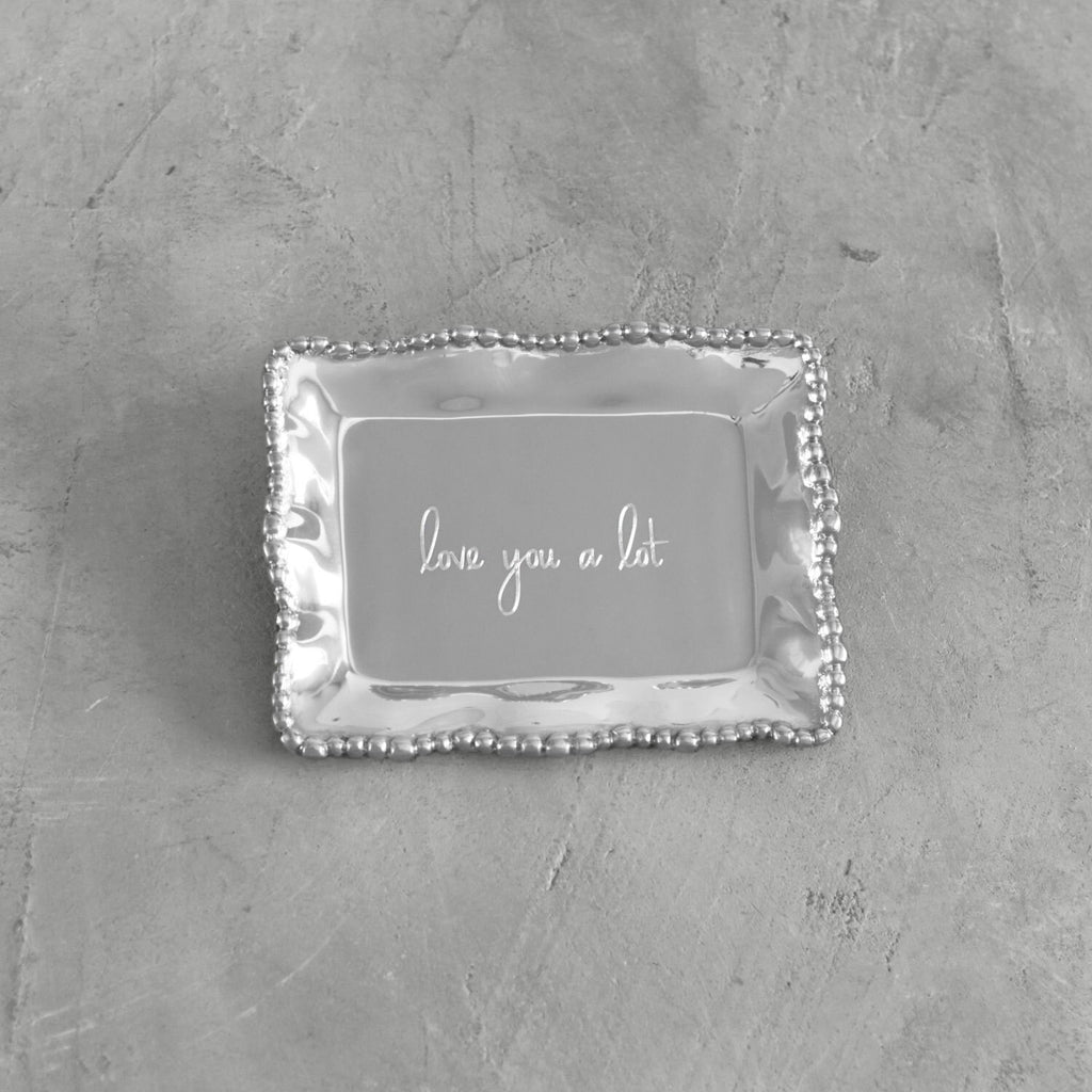 Organic Pearl Rectangular Engraved Tray - The Nifty Decor