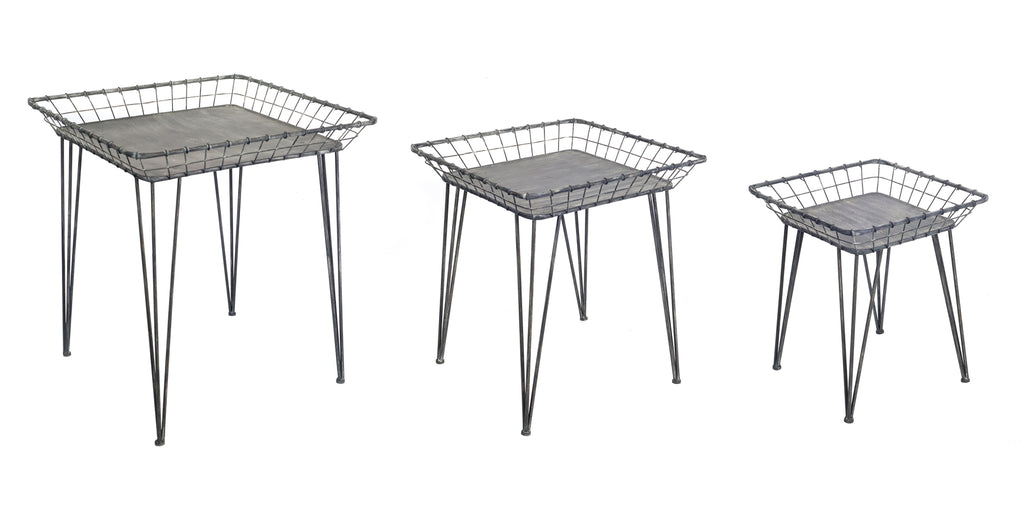 Black and white Tray Table, Set of 3. - The Nifty Decor