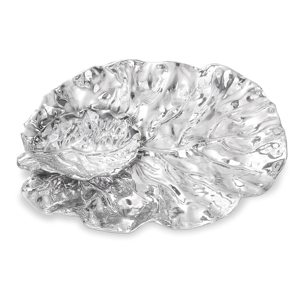 Lettuce Leaf Platter with Dip Bowl - The Nifty Decor