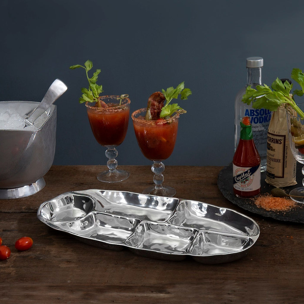 Oval Divided Dip Platter - The Nifty Decor