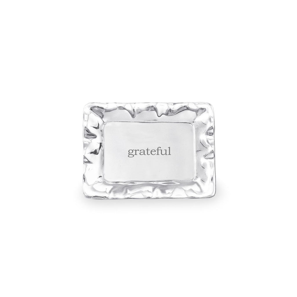 Rectangular Engraved Tray "grateful" - The Nifty Decor