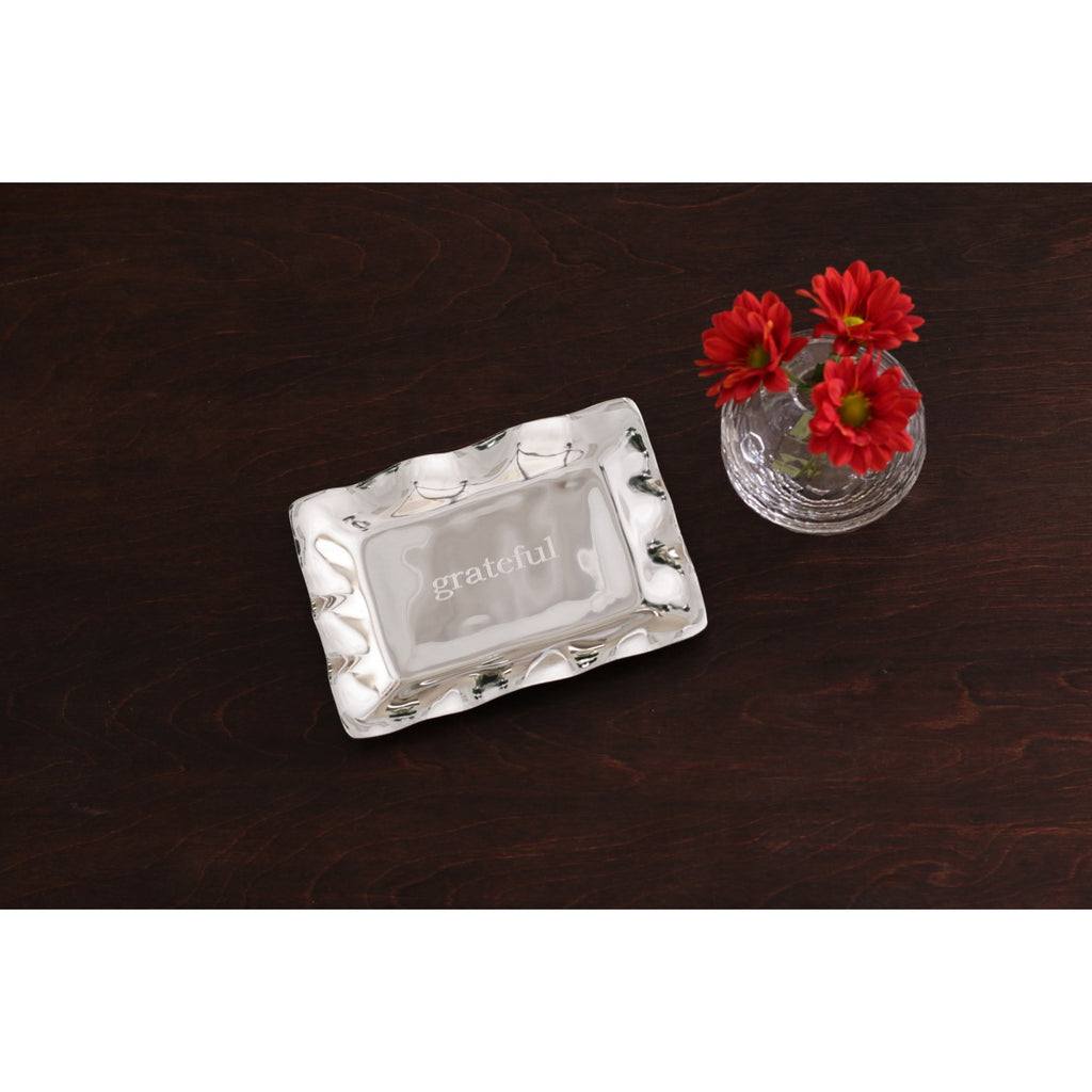 Rectangular Engraved Tray "grateful" - The Nifty Decor