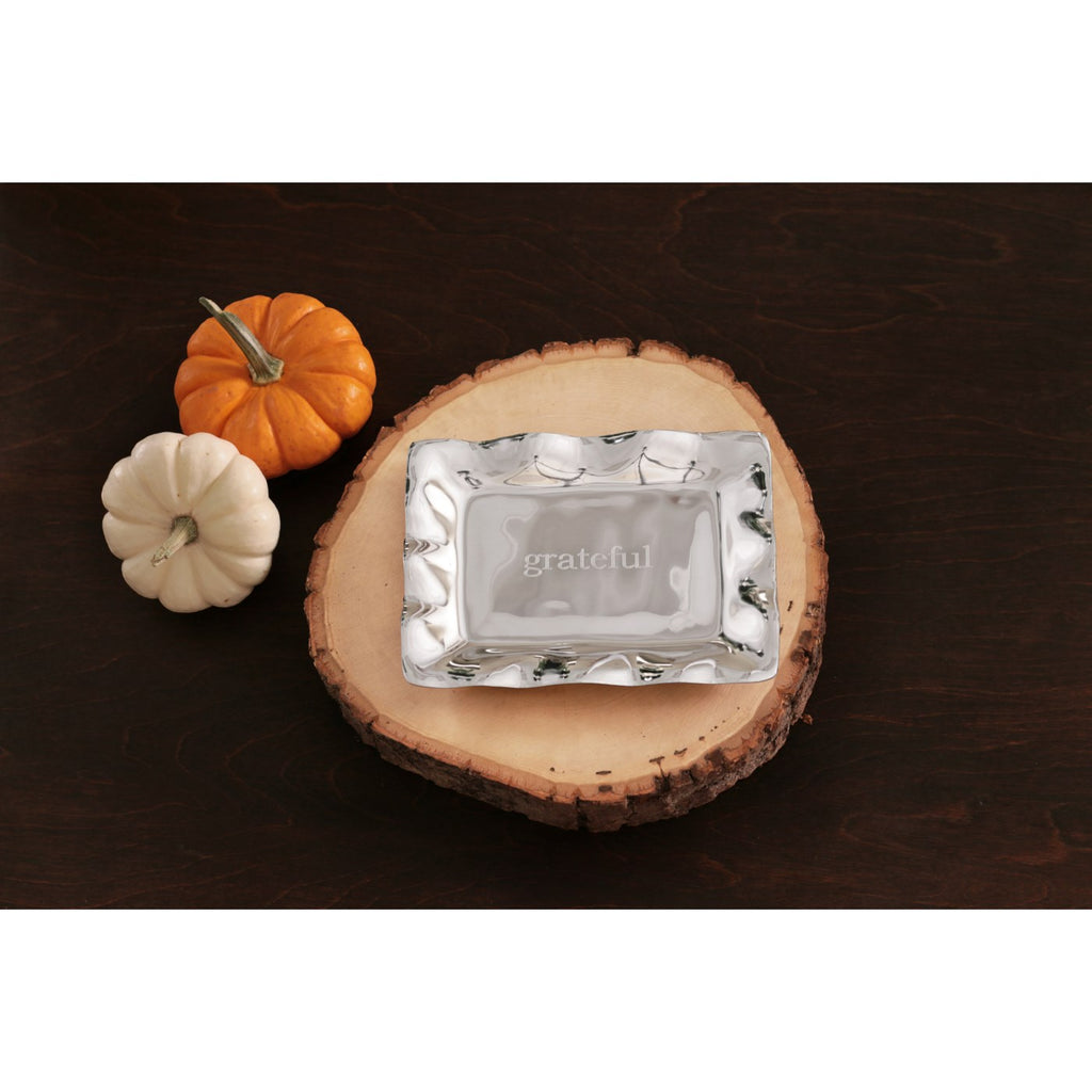 Rectangular Engraved Tray "grateful" - The Nifty Decor