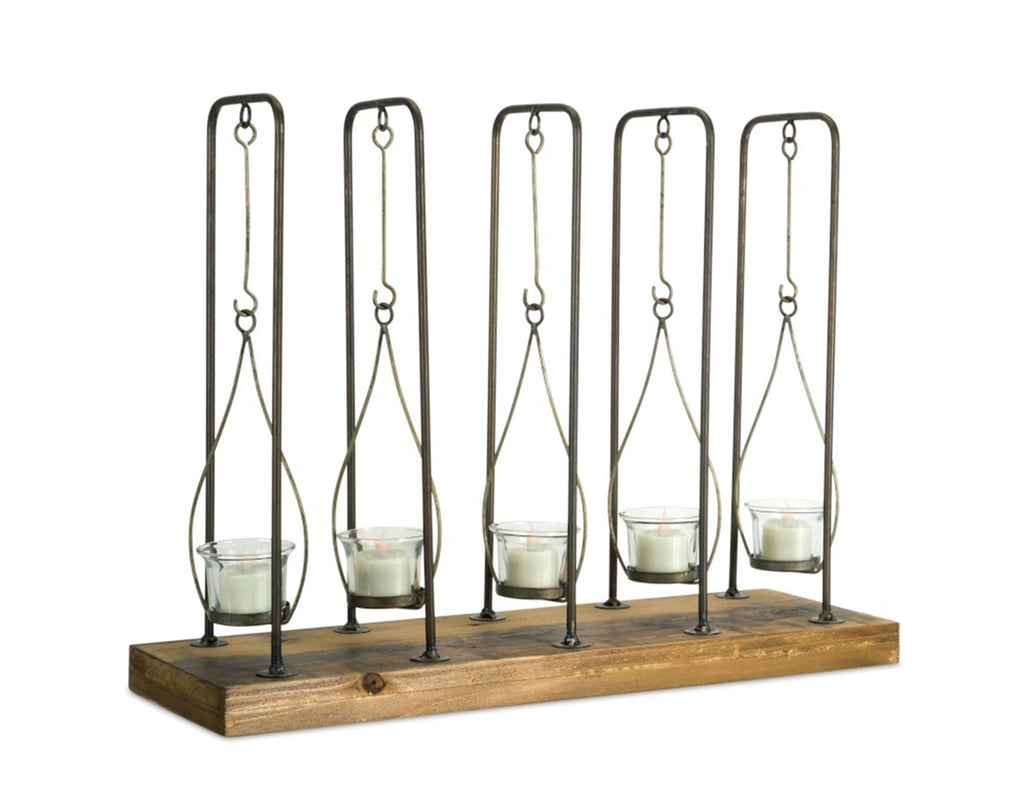 Five in row votive holder - The Nifty Decor
