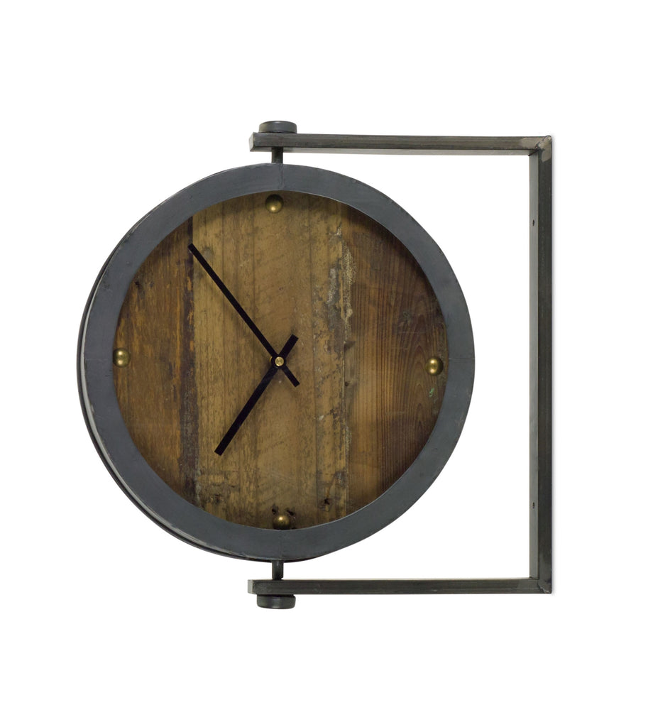 Brownish black wall Clock - The Nifty Decor