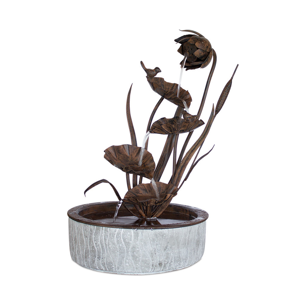 Brown metal Floral Fountain - The Nifty Decor
