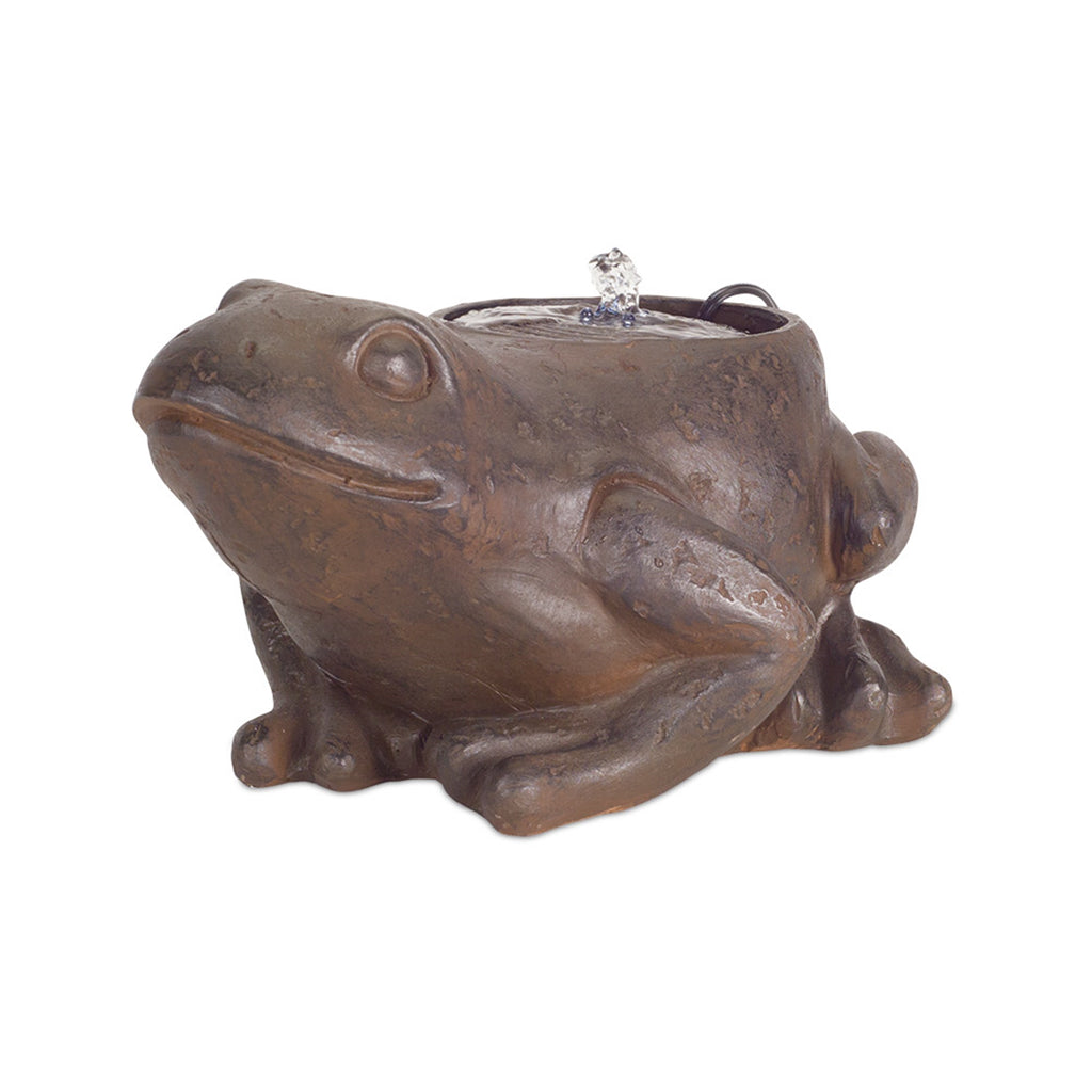 Brown resin frog fountain - The Nifty Decor