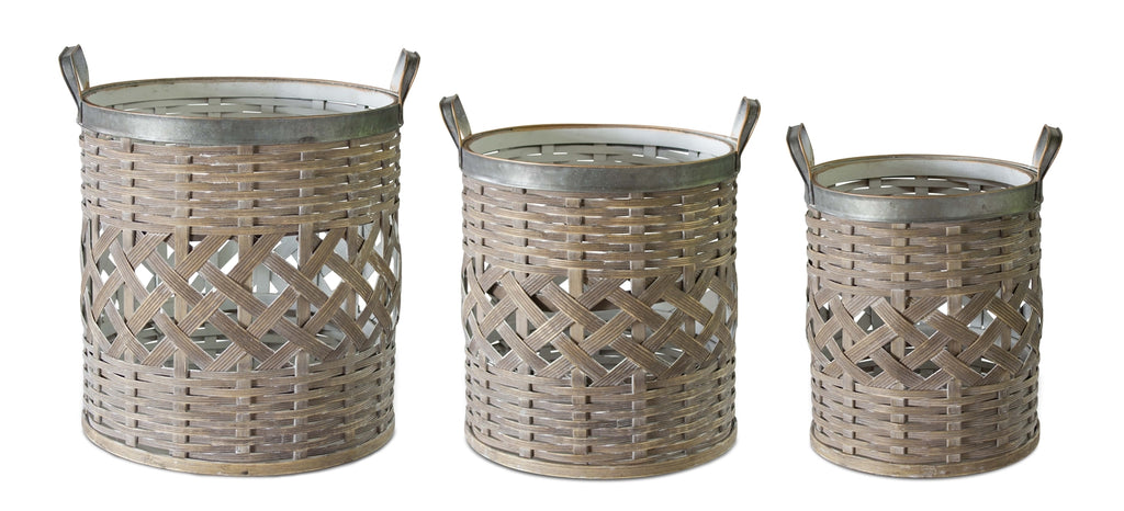 Brownish white Basket, Set of 3 - The Nifty Decor