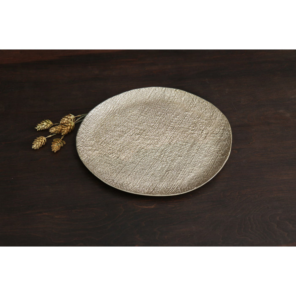 Tela Large Round Platter (Gold) - The Nifty Decor