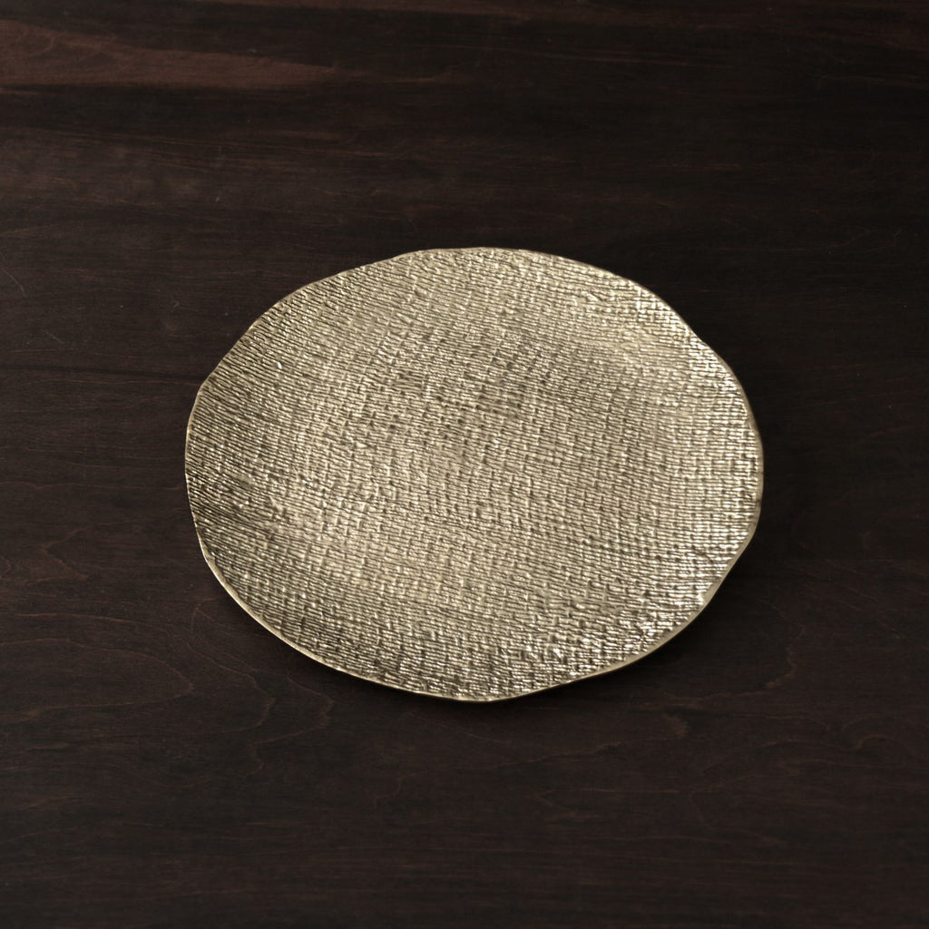 Tela Large Round Platter (Gold) - The Nifty Decor