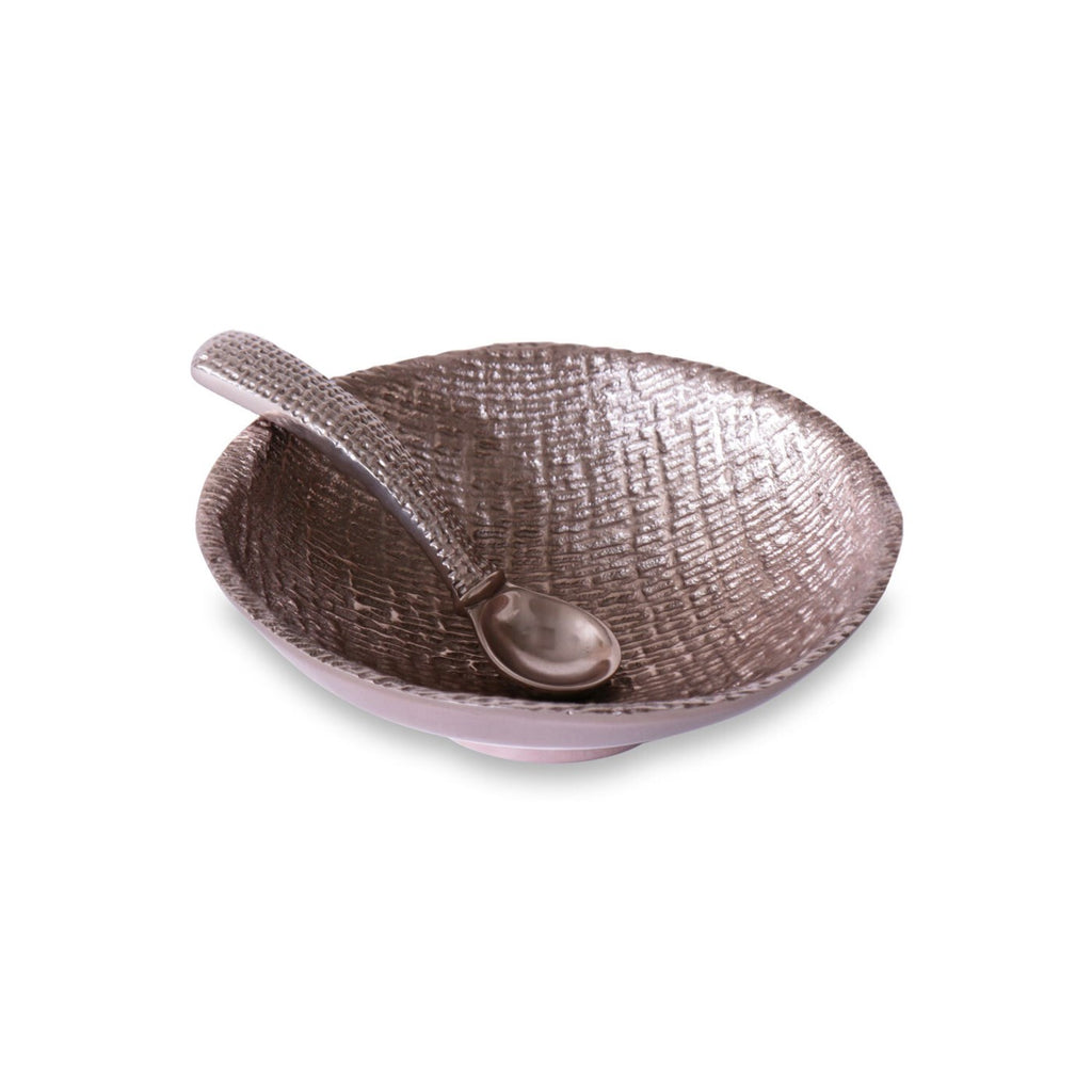 Tela Small Bowl with Spoon (Rose Gold) - The Nifty Decor