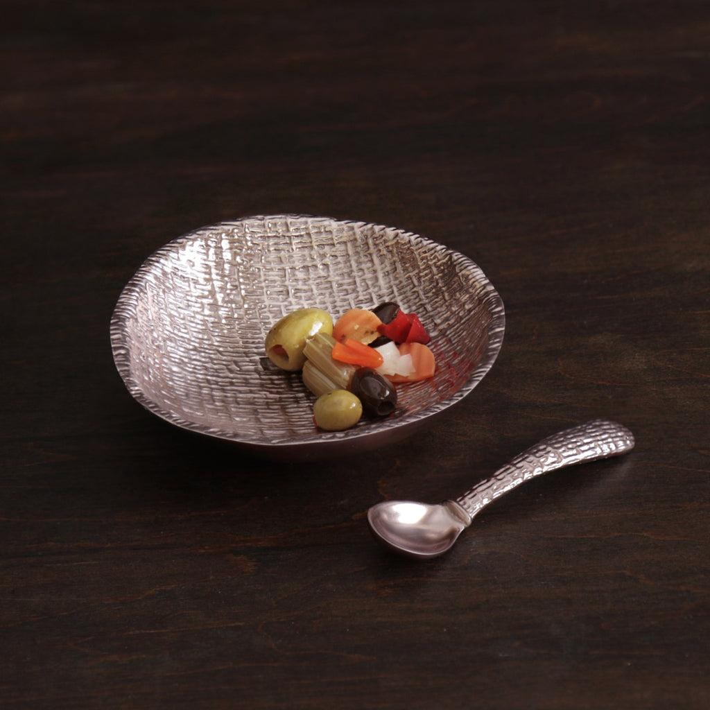 Tela Small Bowl with Spoon (Rose Gold) - The Nifty Decor