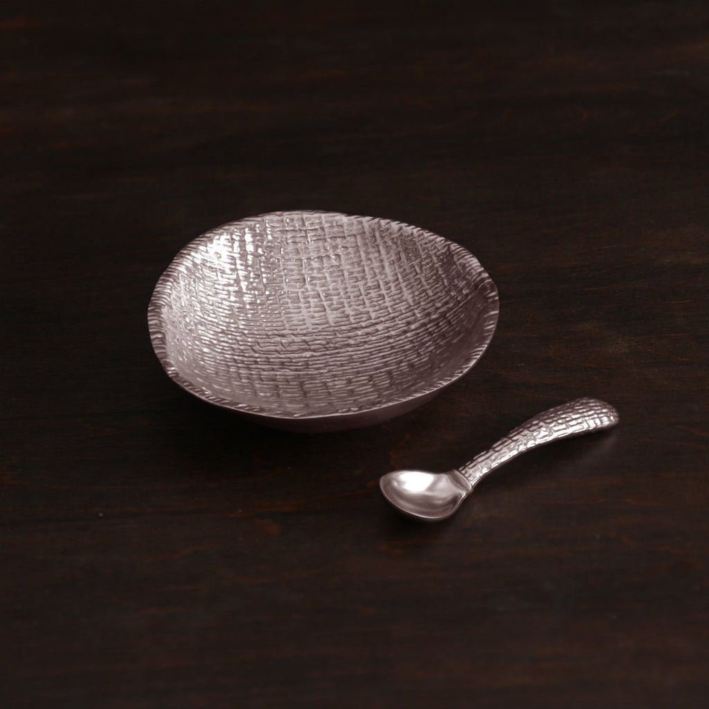 Tela Small Bowl with Spoon (Rose Gold) - The Nifty Decor