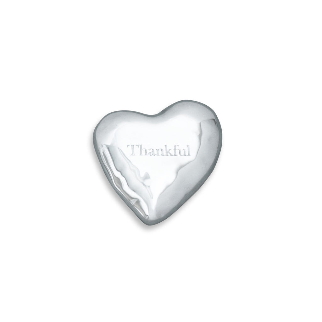 Heart Engraved Paperweight "Thankful" - The Nifty Decor