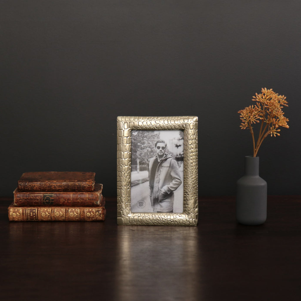 Croc 4 x 6 Frame (Gold) - The Nifty Decor