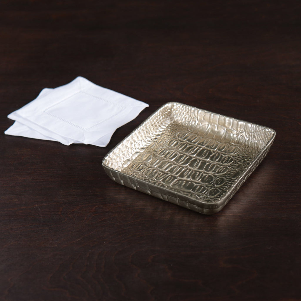 Croc Beverage Napkin Holder (Gold) - The Nifty Decor