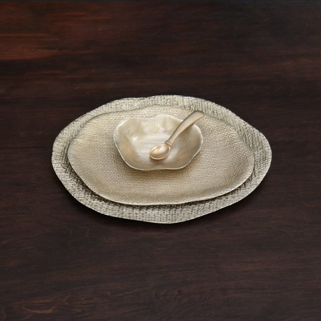 SIERRA MODERN Kioto Large Oval Platter (Gold) - The Nifty Decor