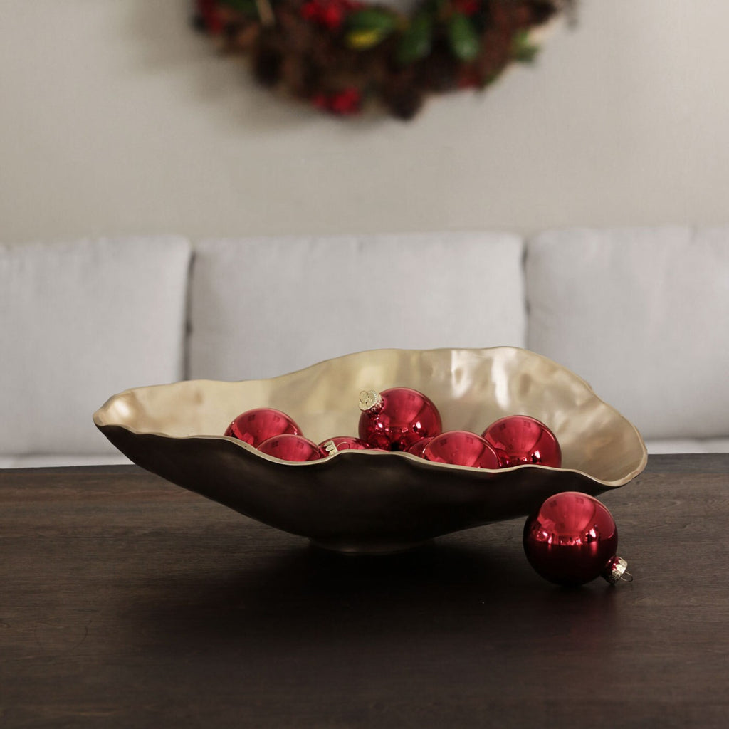 Maia Large Oval Bowl (Gold) - The Nifty Decor