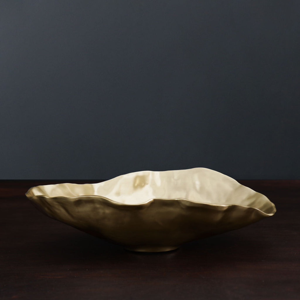 Maia Large Oval Bowl (Gold) - The Nifty Decor