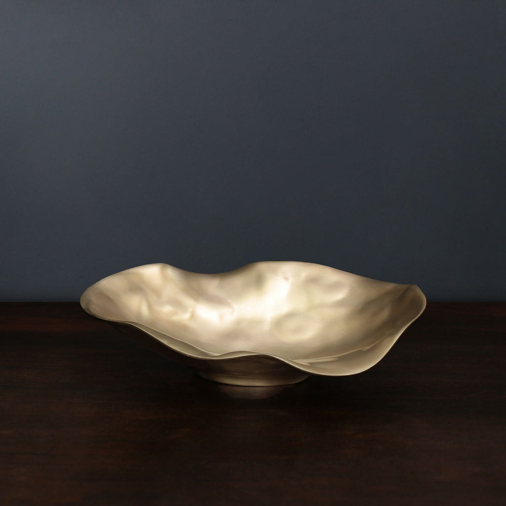Maia Medium Oval Bowl (Gold) - The Nifty Decor