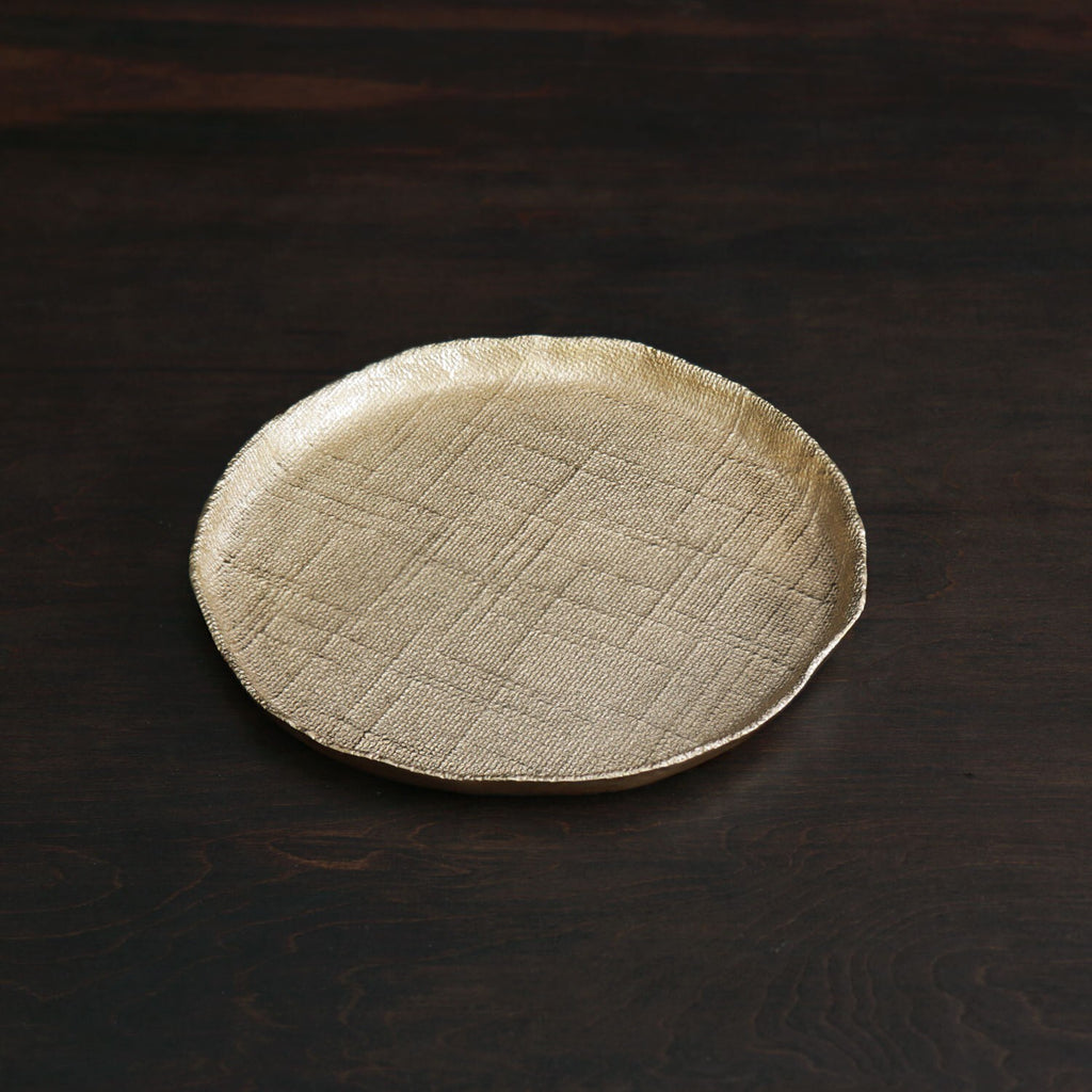 Seattle Medium Round Platter (Gold) - The Nifty Decor