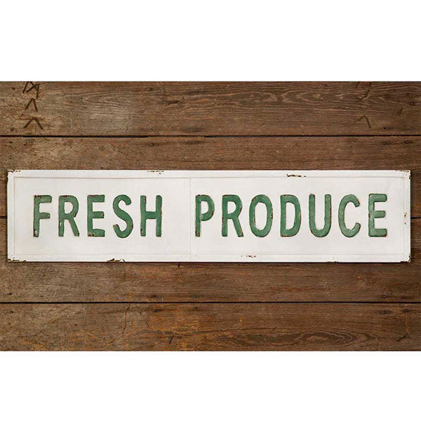 Fresh Produce Metal Wall Sign - The Nifty Decor