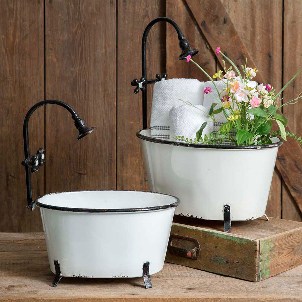 Set of Two Clawfoot Tub Planter - The Nifty Decor