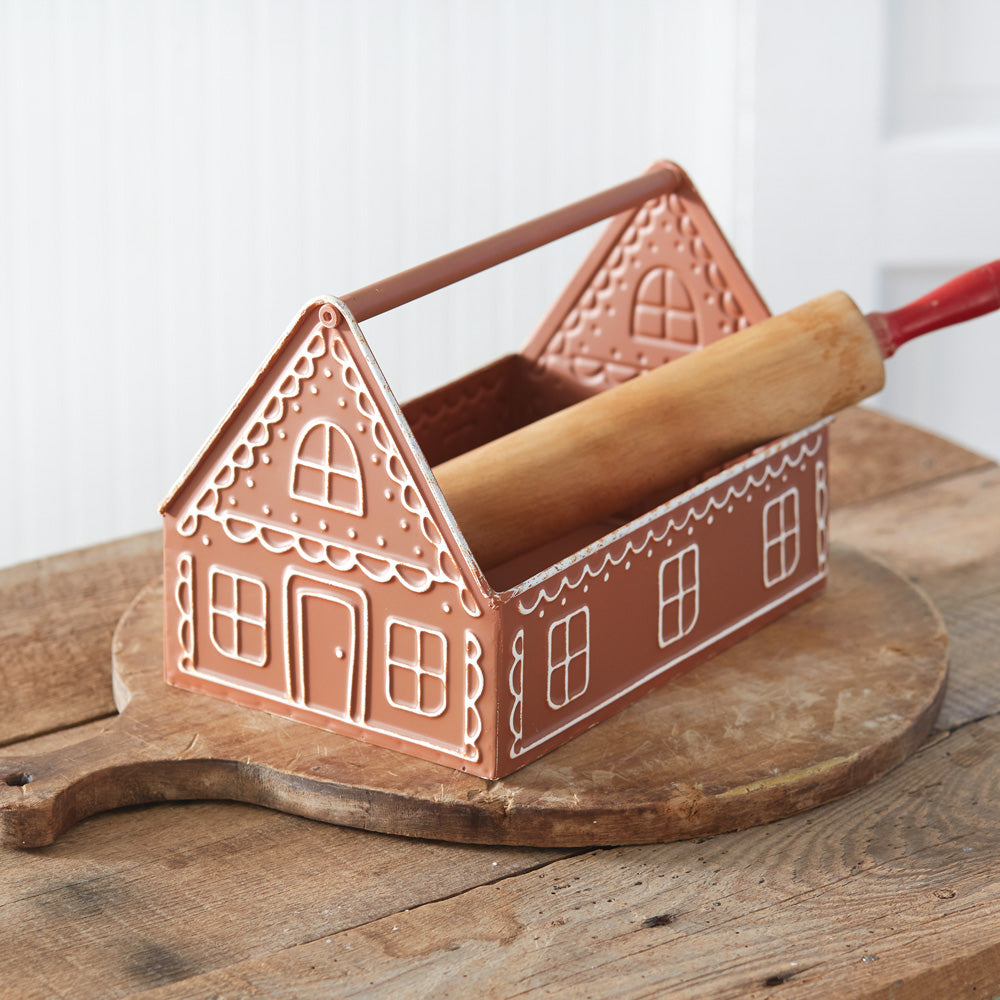 Gingerbread House Toolbox Caddy - Bombay Mercantile