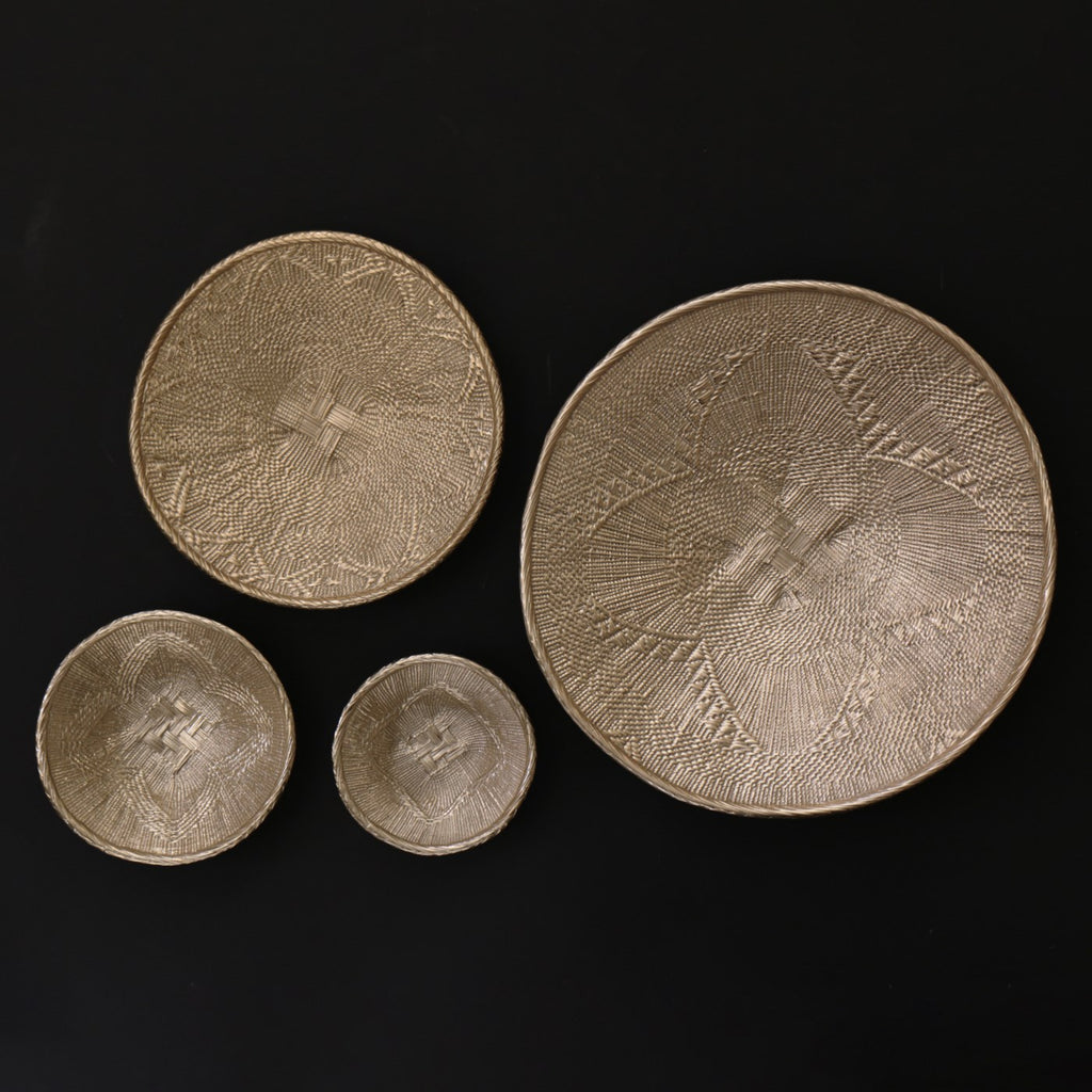 African Basket Small Bowl (Gold) - The Nifty Decor