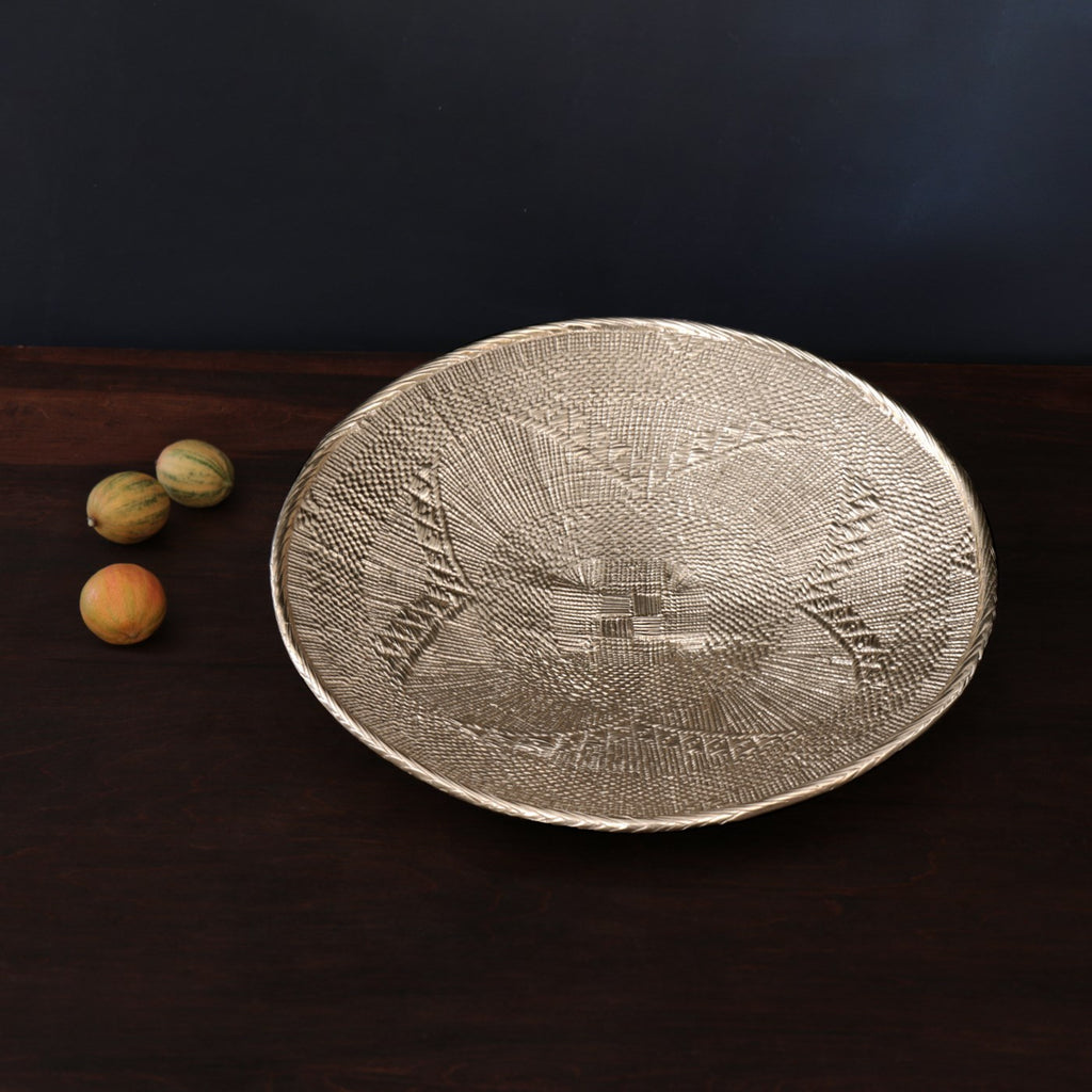 African Basket Jumbo Bowl (Gold) - The Nifty Decor