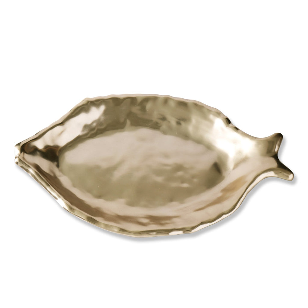 Triton Fish Medium Platter (Gold) - The Nifty Decor