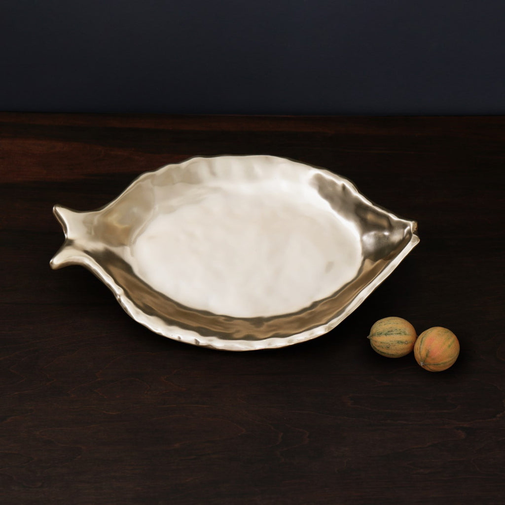 Triton Fish Medium Platter (Gold) - The Nifty Decor
