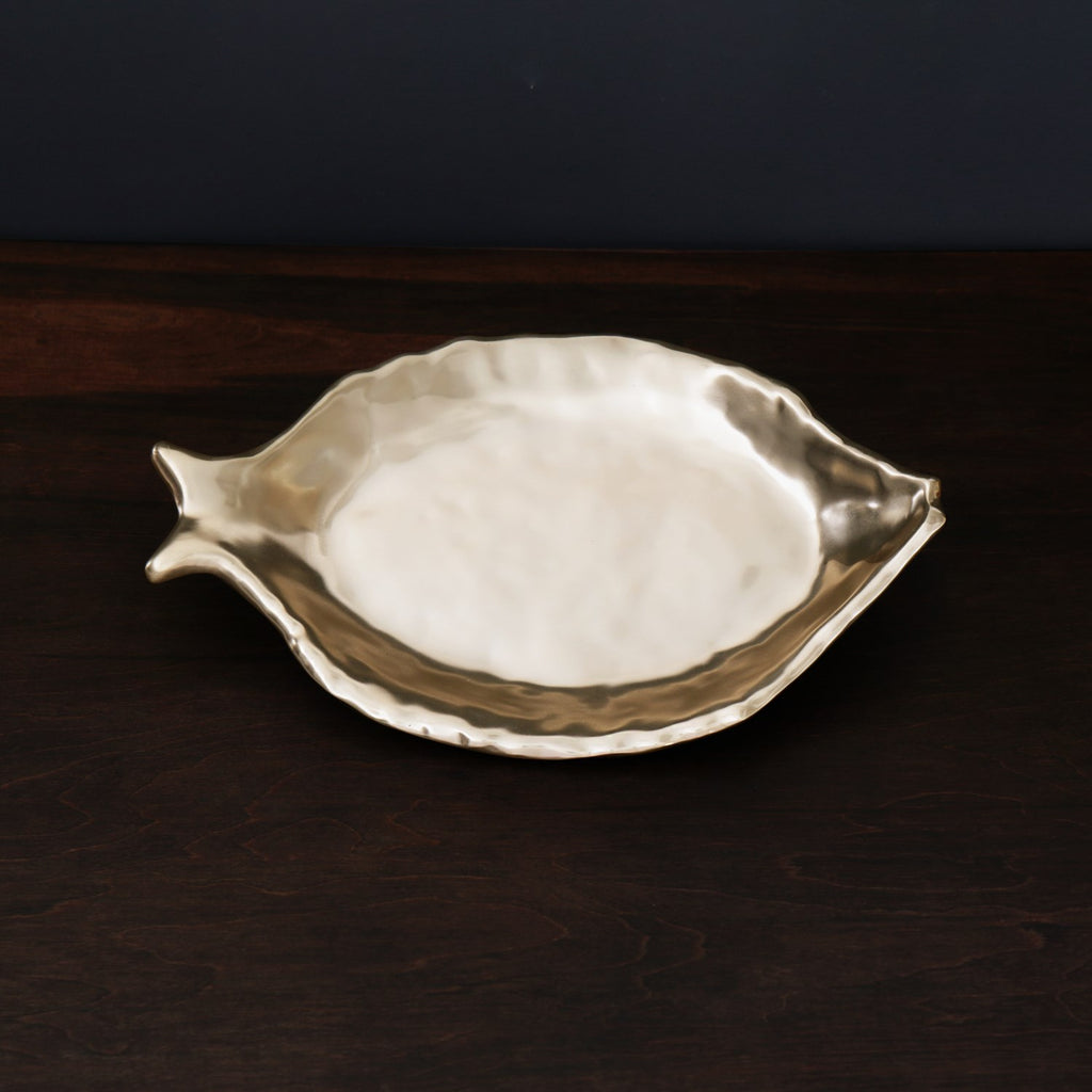 Triton Fish Medium Platter (Gold) - The Nifty Decor